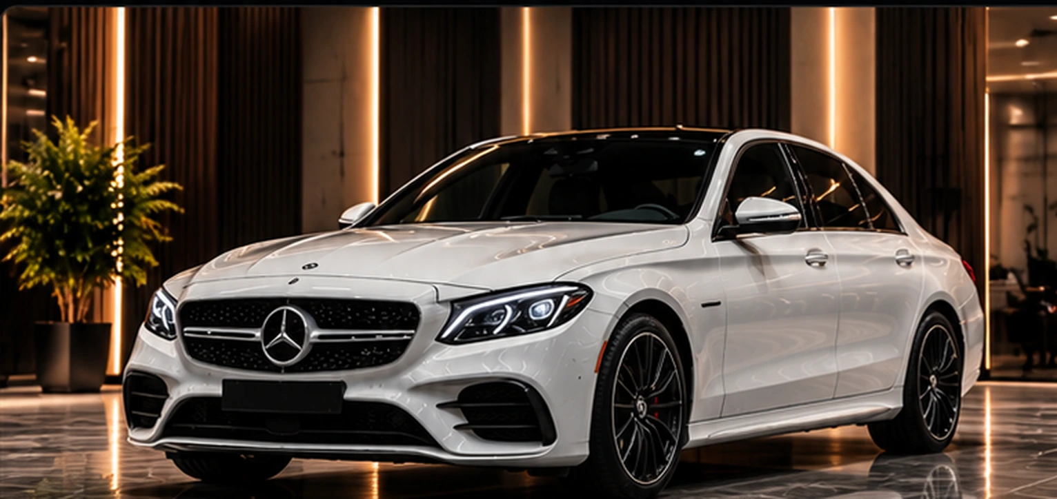Siyah Mercedes-Benz sedan örnek görseli