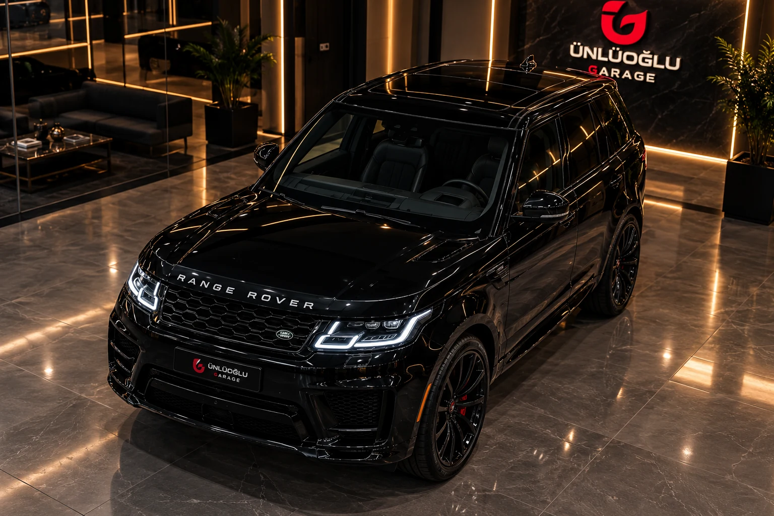Siyah Range Rover SUV örnek görseli
